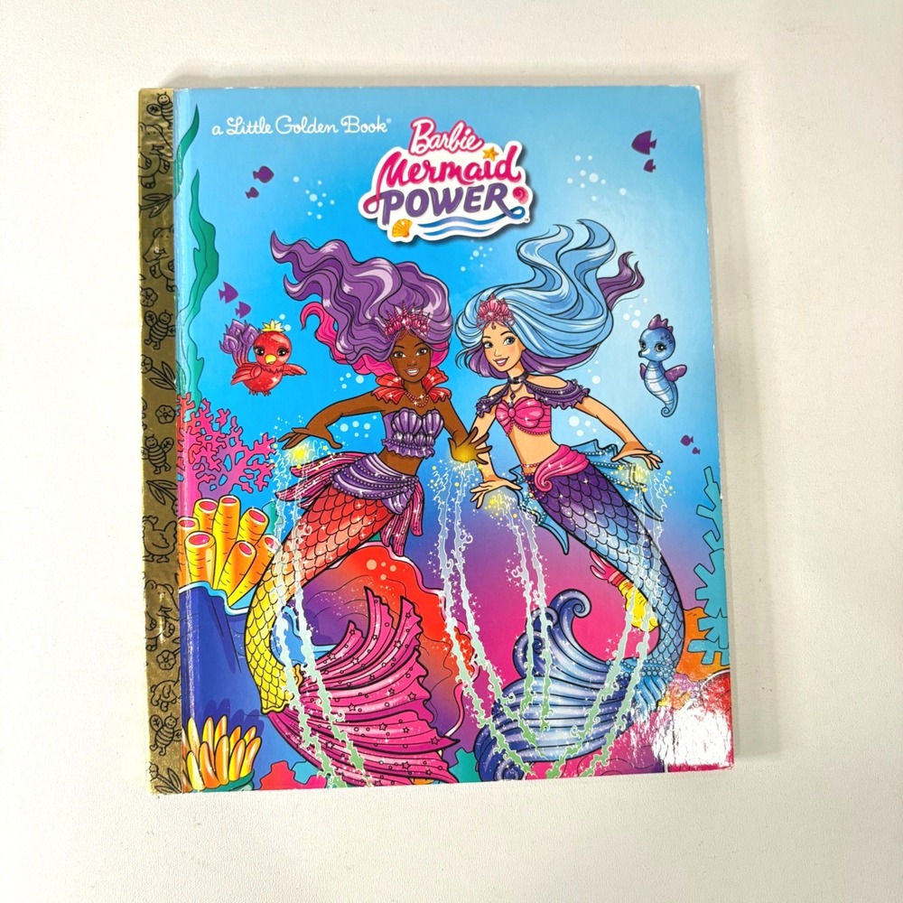 Barbie Mermaid Power Little Golden Book Hardcover Kids Storybook 9780593644720